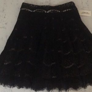 Black lace skirt